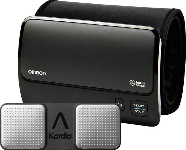 OMRON HEM 7600T Tubeless 360° Accurate Digital Blood Pressure Monitor with AliveCor Kardia (US FDA Approved & Clinically validated device) Single Lead ECG Device & Bp Monitor