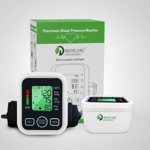 D MEDICARE DMBP-06 Fully Automatic Digital BP Monitor |Accurate Reading with Voice Assistance Bp Monitor