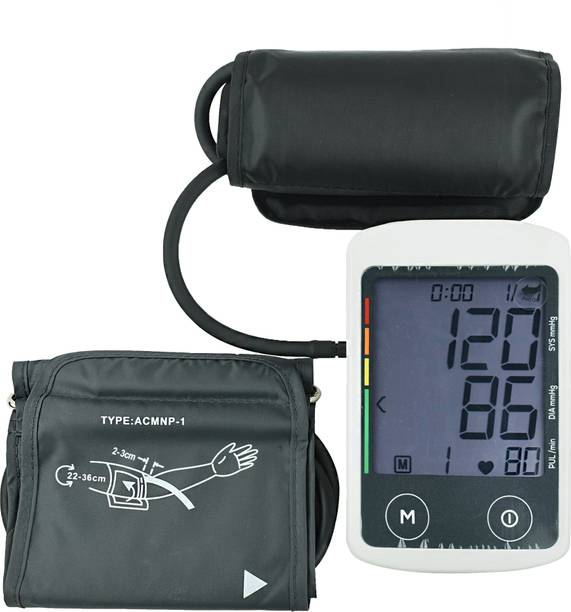 Dishan BM-46 Fully Automatic Portable BP monitor for Accurate Measurement with 2x Arm Cuff Bp Monitor
