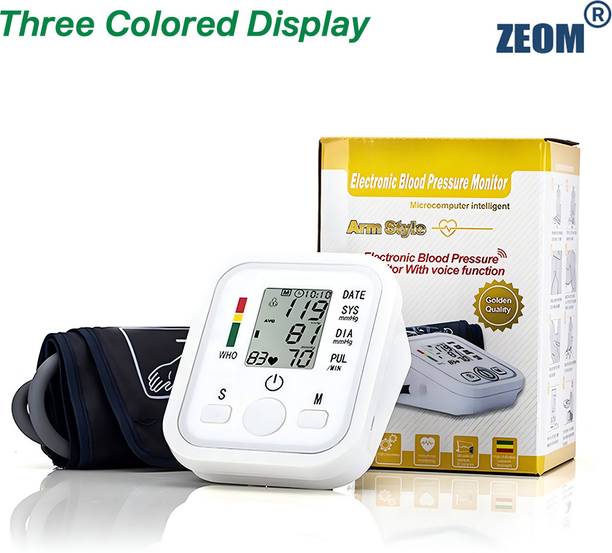 Zeom Blood-Pressure Monitor, Upper Arm Cuff, Digital LCD Display Bp Monitor