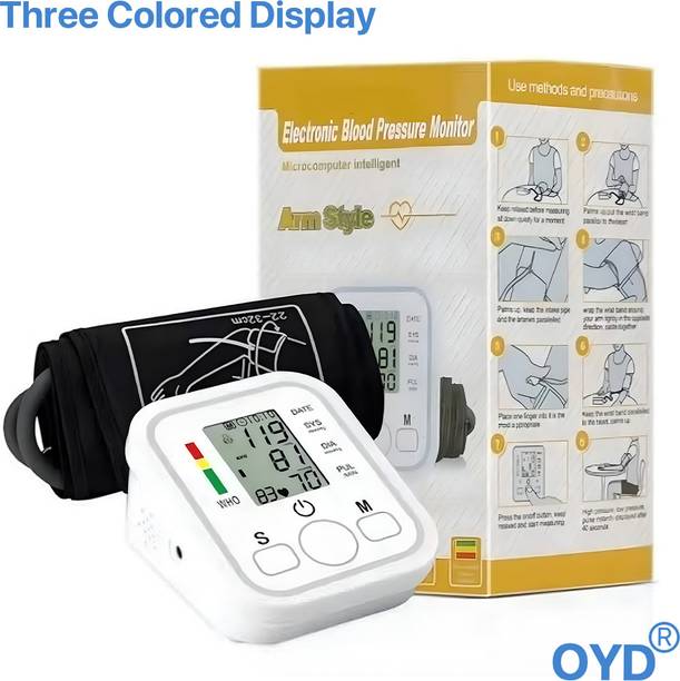 OYD Digital Blood Pressure Monitor with Easy Operation Display Colour Display With Voice Function Bp Monitor
