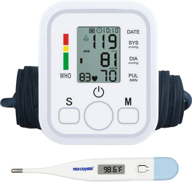 NISCOMED digital blood pressure monitor with digital thermometer PW-222 Bp Monitor