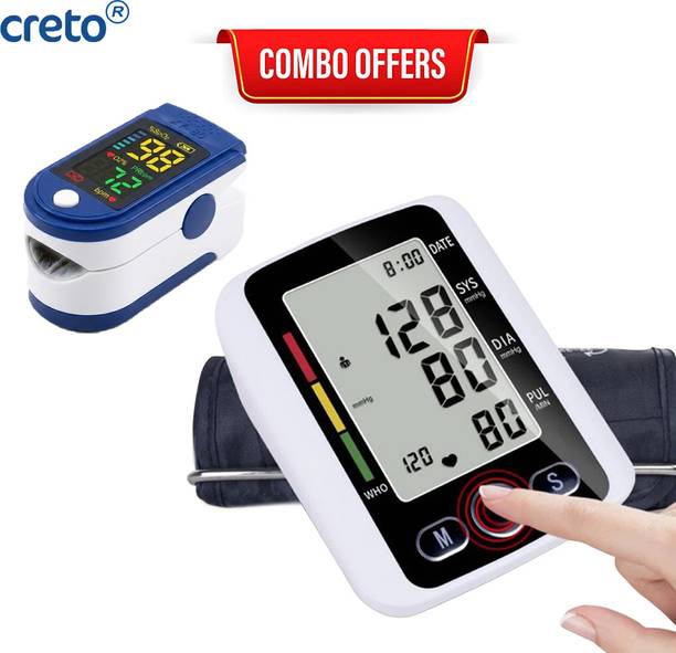 CRETO BP Monitor Combo Featuring LK87 Pulse Oximeter with LED Display Bp Monitor