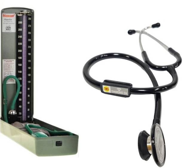 DIAMOND Regular Mercurial 112 with 3S Deluxe Black stethoscope Regular Bp Monitor