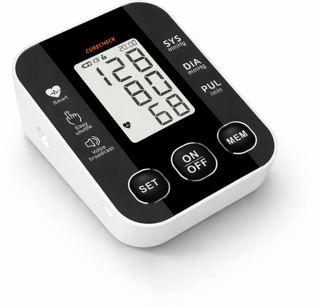 curecheck Premium Automatic Blood Pressure Machine without Battery with Cuff kit Bp Monitor