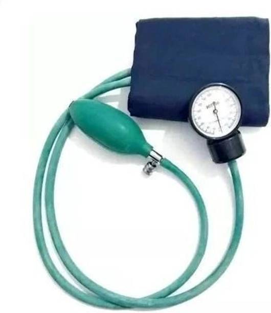 RnB Aneroid Dial Type Sphygmomanometer Manual Blood Pressure Machine Navy Blue Cuff with Green Balder Bp Monitor