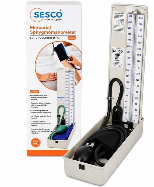 Sesco Mercury Sphygmomanometer Blood Pressure Monitor | Professional Analog BP Machine Bp Monitor