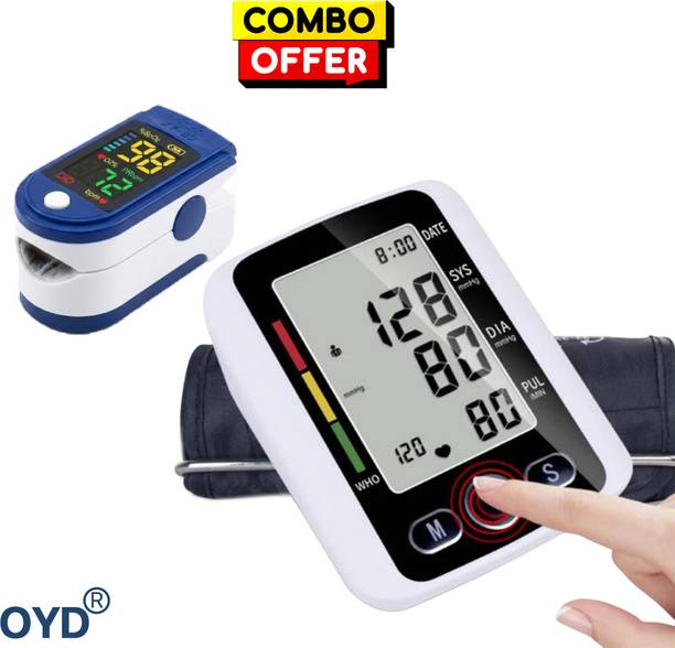 OYD Digital BP Monitor with LK87 Pulse Oximeter Combo Device with voice feature and 3 colour back light Bp Monitor