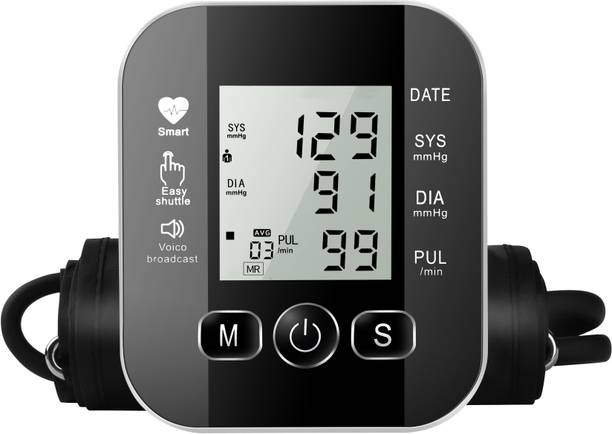 kiaan enterprises Fully Automatic One Touch Digital Blood Pressure Monitor | BP Apparatus for HOME use | Voice Broadcast {Batteries are not included in the Box} Bp Monitor