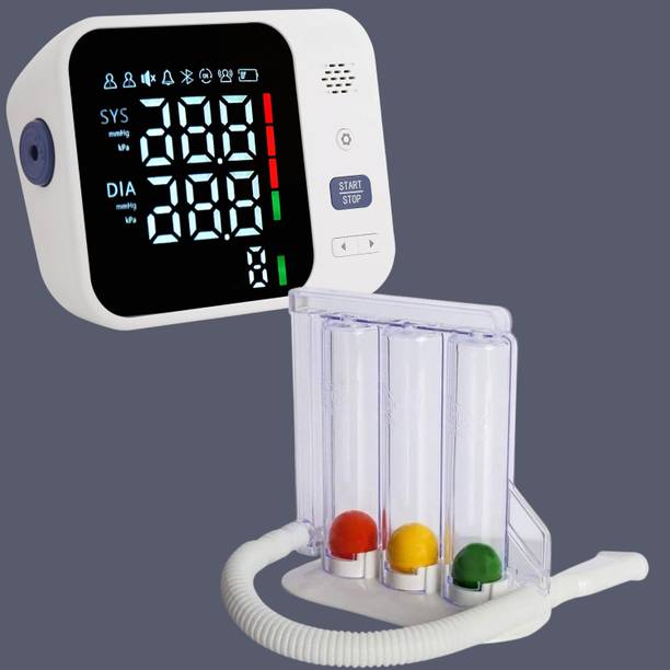 Balson Rechageable Digital Blood Pressure Monitor + Three-Ball Spirometer for Respiratory Exercise and Lung Health I Bp Monitor