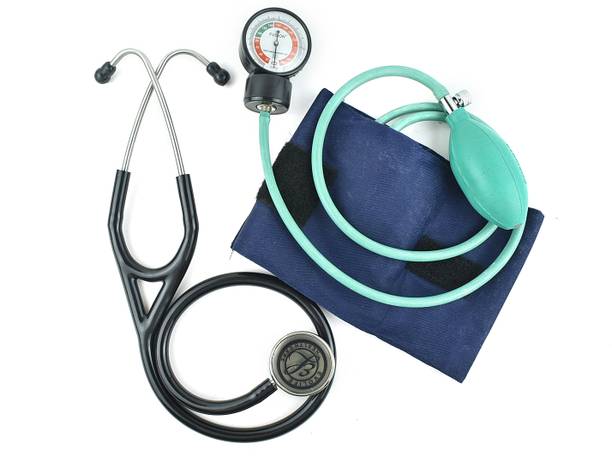 Dishan Advance Sphygmomanometer Aneroid SC-0 T0 300 MMHG Blood Pressure checking Monitor With Evolife Double Heart Stethoscope Bp Monitor