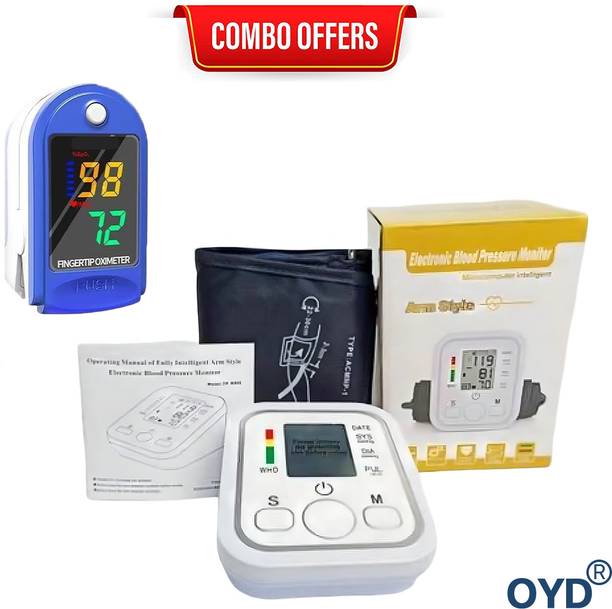 OYD Digital BP Monitor with IK87 Oximeter Combo for Home Health Check with voice feature and 3 colour back light Bp Monitor