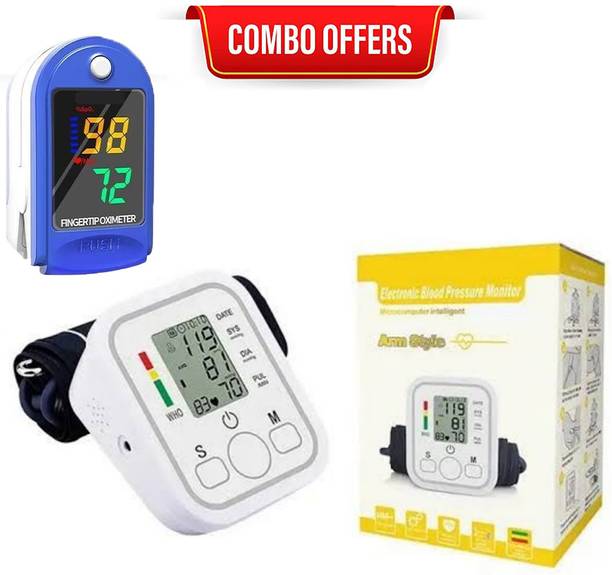 OYD BP Monitor with IK87 Oximeter Combo Health Care Device Kit with voice feature and 3 colour back light Bp Monitor