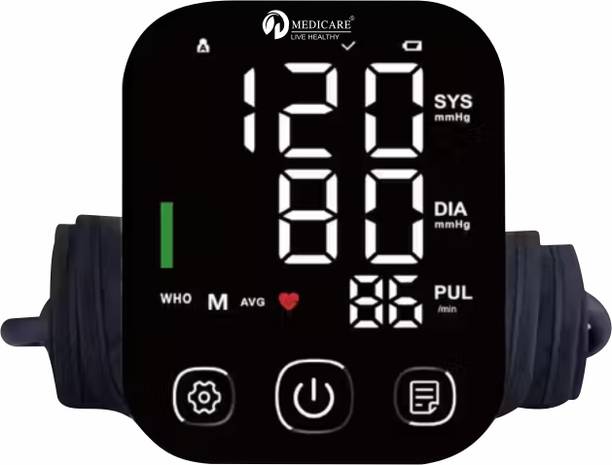D MEDICARE DMBP01 Fully Automatic Digital BP Monitor |Rechargeable & Accurate Reading with Voice Bp Monitor