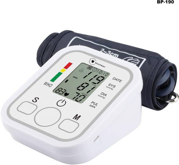 Accutrust BP-190 Accu Digital Blood Pressure Monitor with Large LCD Display, WHO Indicator Bp Monitor