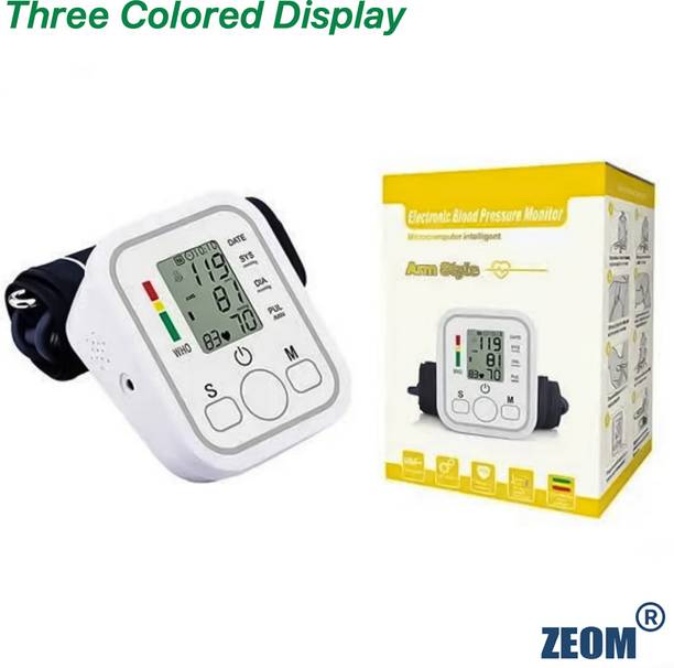 Zeom Electronic BP Monitor, Upper Arm Cuff, LCD Display WHO-Indicator Bp Monitor