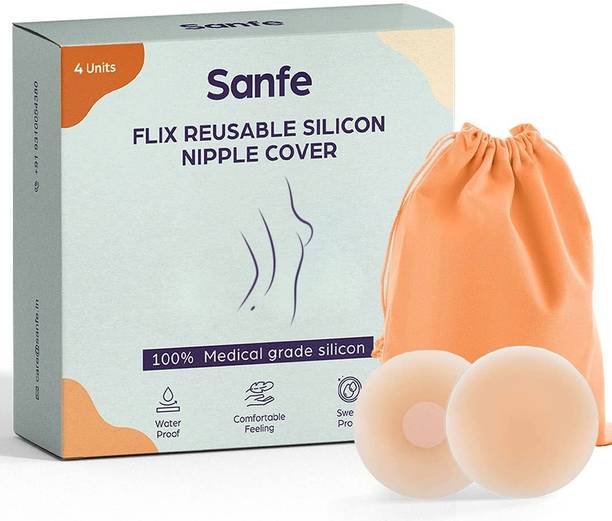 Sanfe Flix Reusable Silicone Nipple Cover, Medical grade silicone Silicone Cup Bra Pads