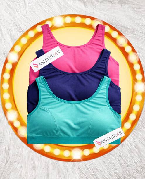 Ashmira's Women Sports Non Padded Bra - Pack of 3