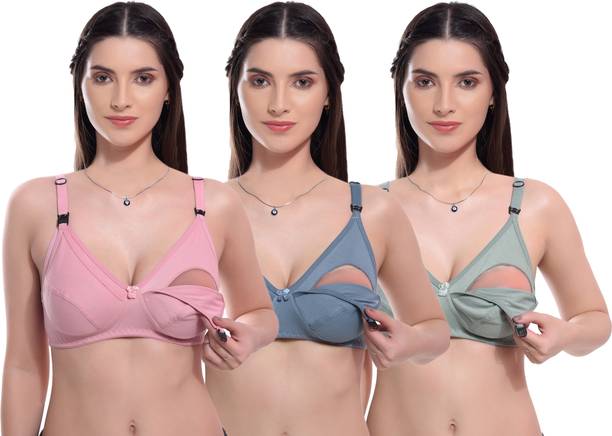 Xcare Full Coverage T-Shirt Type Non Padded Bra Women Maternity/Nursing Non Padded Bra