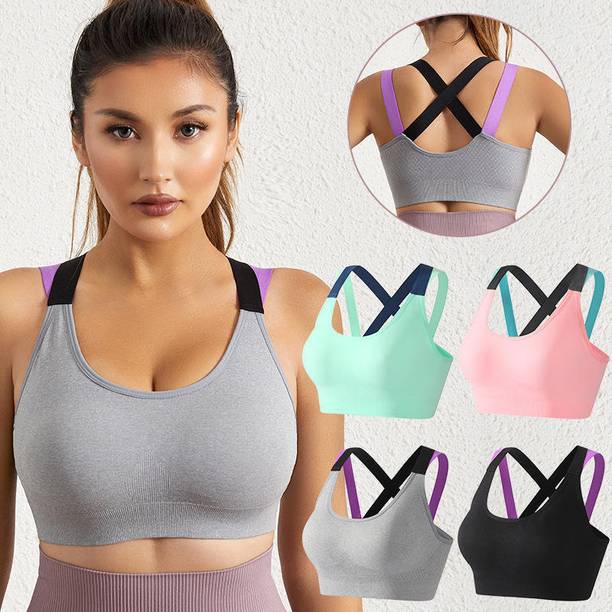 Covet Women Lightly Padded Wirefree Sports Bra