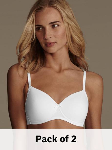 Pack of 2 Women T-Shirt Lightly Padded Bra