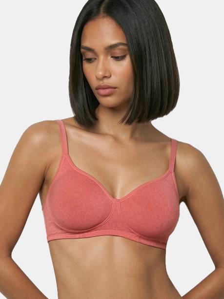 Enamor by Enamor High Coverage, Wirefree A042 Side Support Shaper Fab-Cool Everyday Women T-Shirt Non Padded Bra
