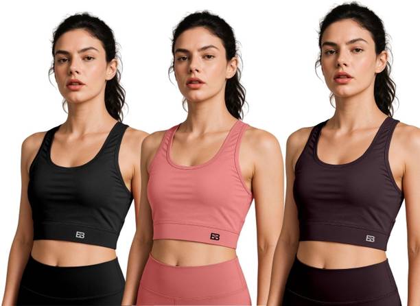 Boldbeauty Pack of 3 Women Sports Non Padded Bras