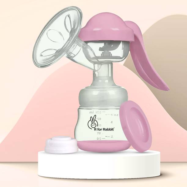 R for Rabbit First Feed Cozy Breast Pump | 2 Level Suction Adjustment | Soft & Gentle  - Manual