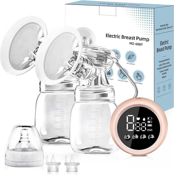 Healvex Double Electric Breast Pump with 2 Phase Pumping , Rechargeable Batter - Electric