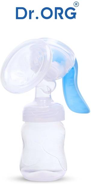 Dr Org Manual Breast Pump,3Level Adjustment,Silicone Massage, soft n gentle,BPA Free  - Manual