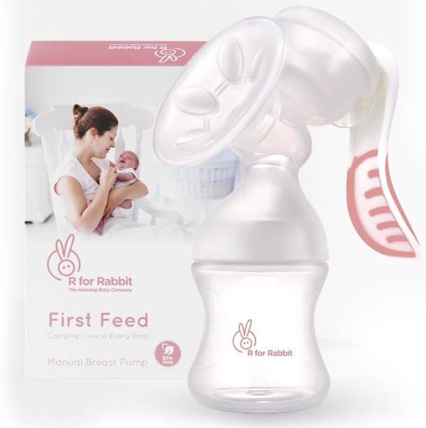 R for Rabbit First Feed Breast Pump | 4 Level Suction Adjustment | Soft & Gentle  - Manual