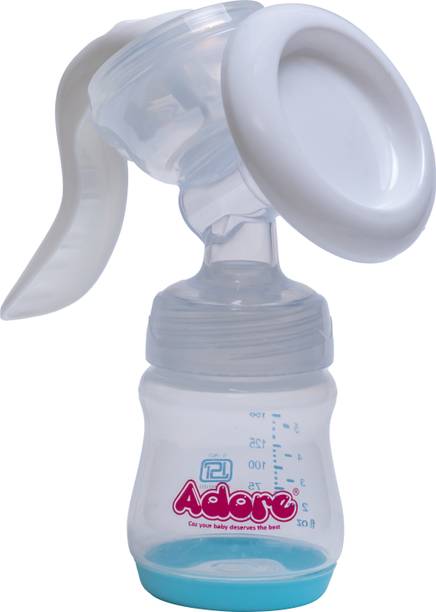 Adore Advanced 3 Stage Manual Breast Pump with Feeding Bottle- BIS Approved  - Manual