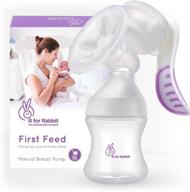 R for Rabbit First Feed Breast Pump | 4 Level Suction Adjustment | Soft & Gentle  - Manual