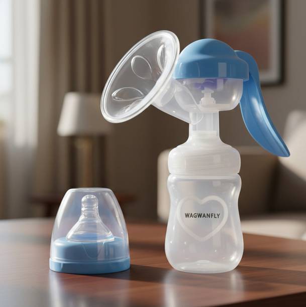 Wagwanfly Manual Breast Pump, Feeding Pump for Breastfeeding, BPA Free and Anti-Colic  - Manual