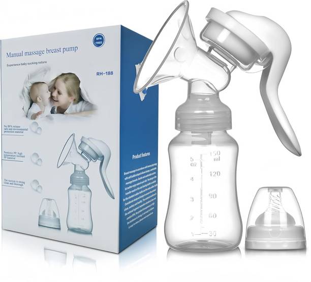 OnlyU Manual Breast Pump, 3 Level Suction Adjustment, Easy Massage Cushion & Ergonomic - Manual