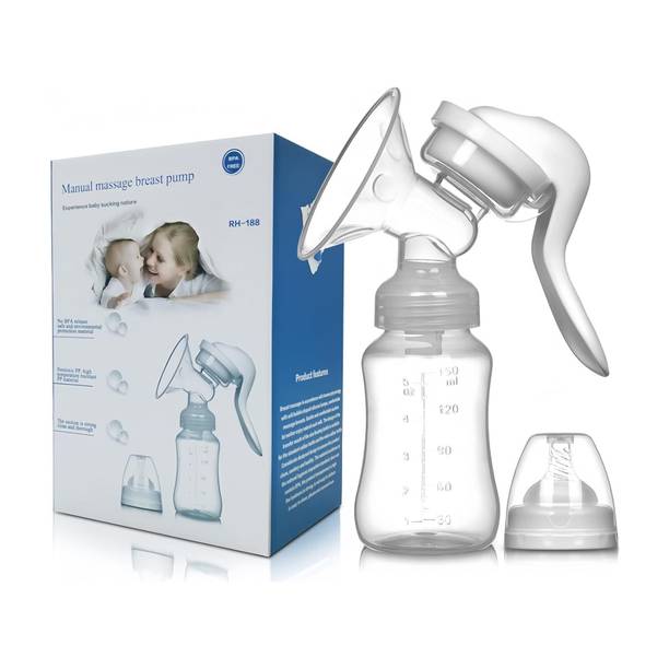OnlyU Manual Breast Pump, 3 Level Suction Adjustment, Easy Massage Cushion & Ergonomic  - Manual