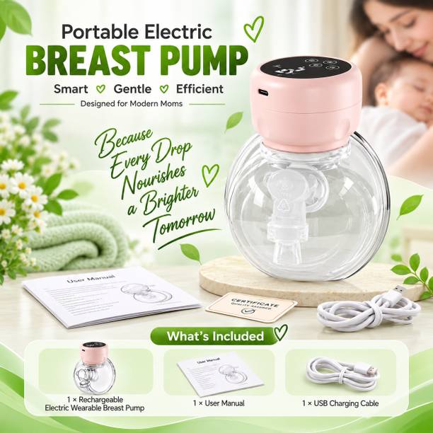 PLEXAL Portable Electric Rechargeable Breast Pump | Hands-Free Wearable for Moms  - Electric