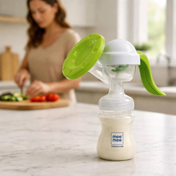 MeeMee Quiet Express Manual Breast Pump for Feeding Mothers with 2 Level Suction - Manual
