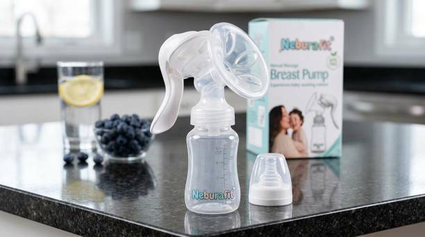 Neburafit Manual Nursing Breast Pump with Milk Collection Bottle BPA Free Design  - Manual