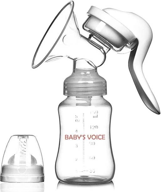 Baby's voice Manual Breast Pump, Adjustable Suction Silicone Hand Pump  - Manual