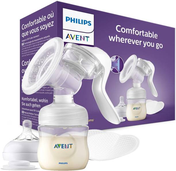 Philips Avent Manual Breast Pump SCF430/10| Natural Motion | Fits 99.98%* mothers | BPA Free  - Manual