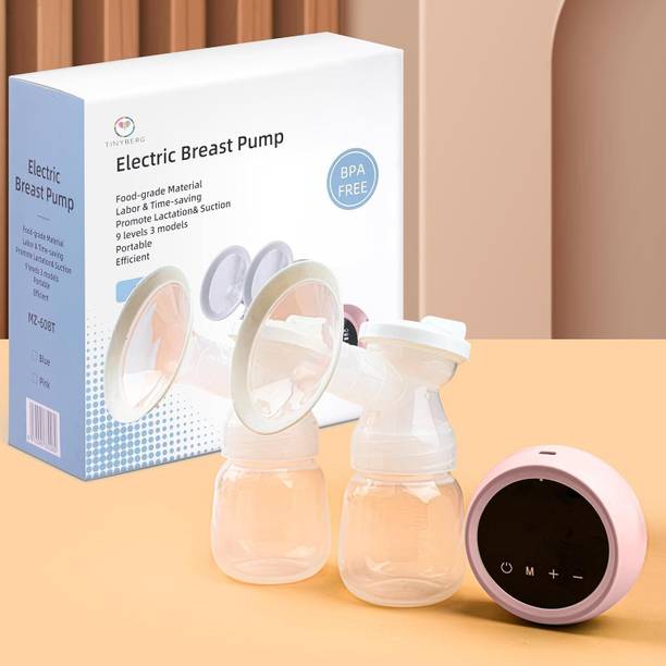 TINYBERG Double Breast Pump, 9 Intensity Levels Dual Mode Rechargeable Battery  - Electric