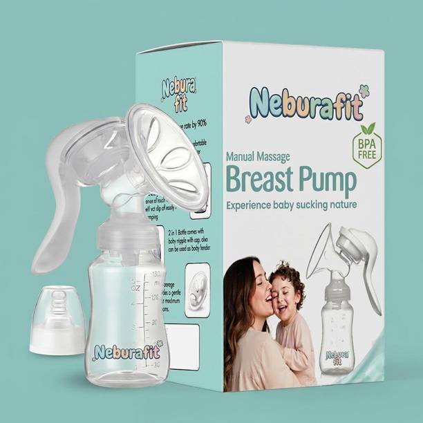 Neburafit Manual Lactation Pump Breastfeeding Milk Extractor with Storage Bottle  - Manual
