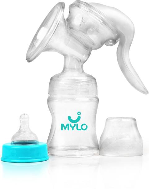 MYLO Baby Feels Natural Manual Breast Pump, BPA Free, Anti-Colic Nipple, Food Grade  - Manual