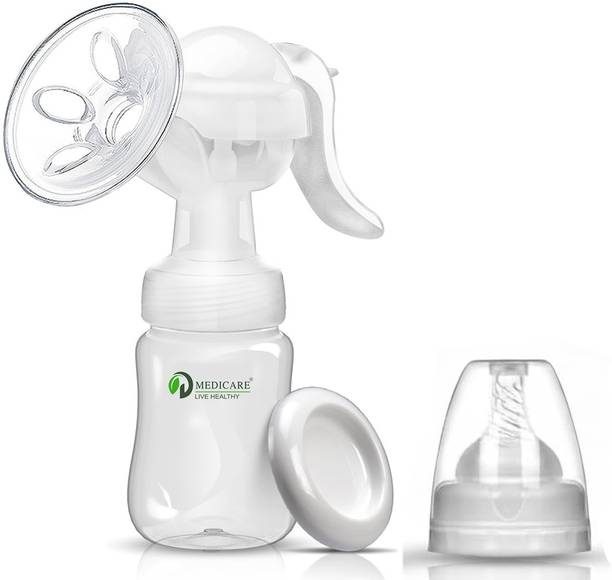 D MEDICARE Manual Breast Pump | 2 Suction Modes | BPA Free | Soft Cushion | Easy to Use  - Manual