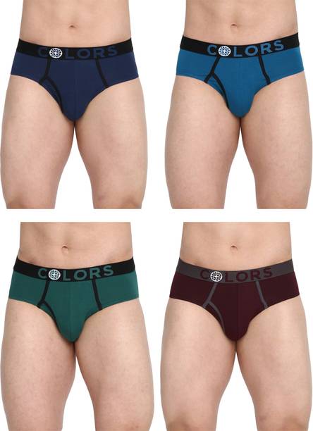 COLORS by Rupa Frontline Pack of 4 Solid Men Brief