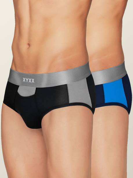 Pack of 2 Illuminati Intellisoft Micro Modal Color Blocked Solid Men Brief