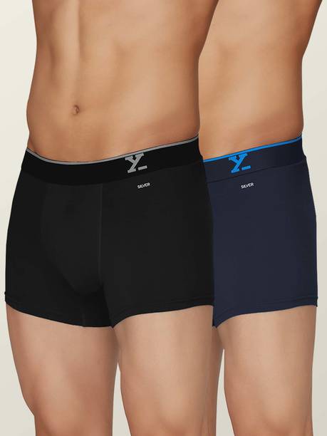 Pack of 2 Traq Anti-bacterial Odour-free cotton Solid Men Trunk