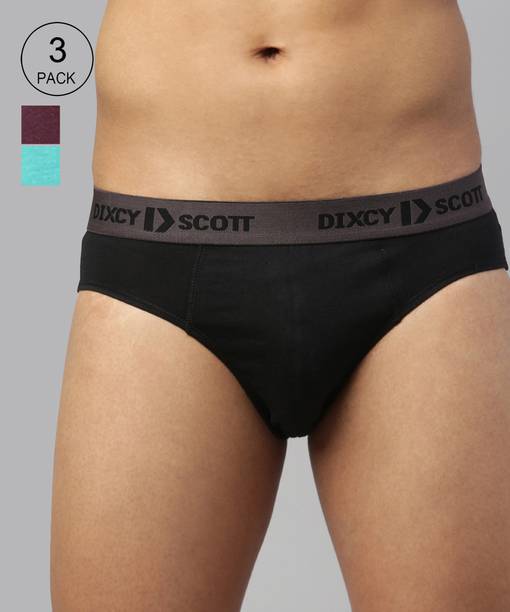 Pack of 3 Cotton Underwear With Antimicrobial finish Solid Men Brief
