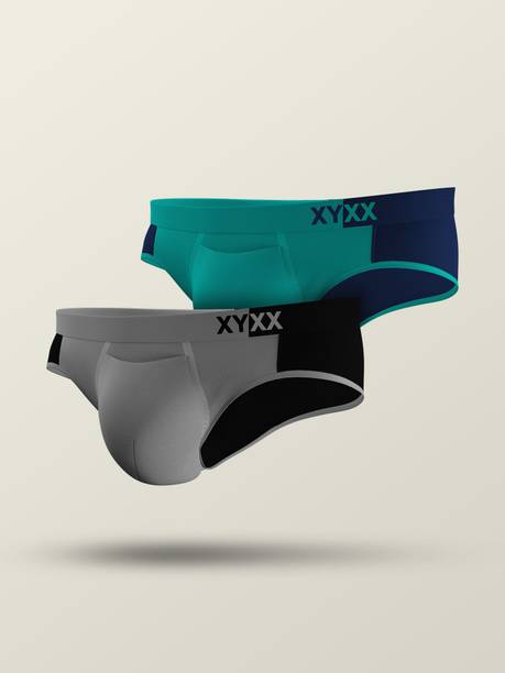 Pack of 2 Dualist Intellisoft Micro Modal Color Blocked Solid Men Brief